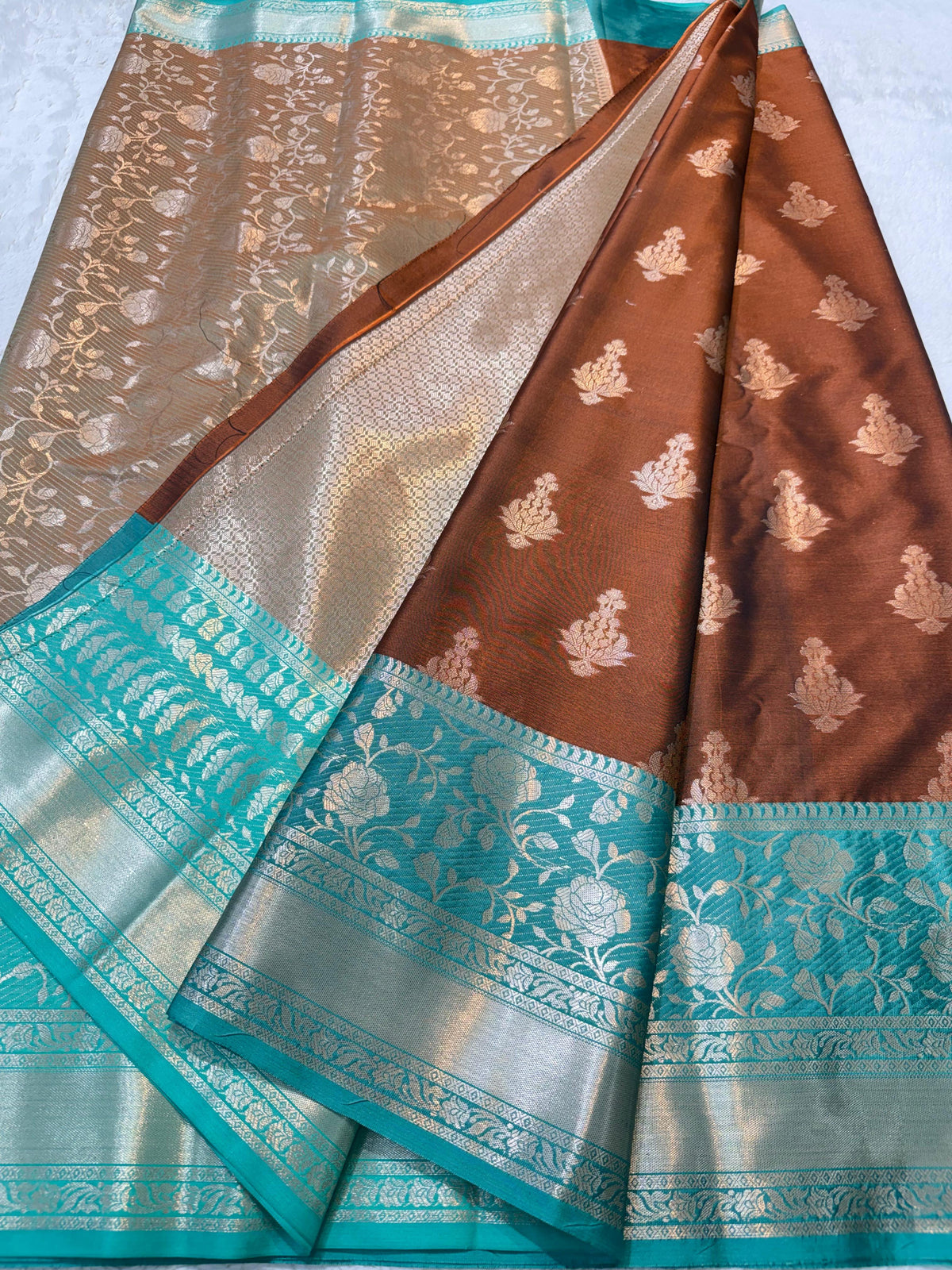 Bronze Soft Silk Premium Banarasi Saree