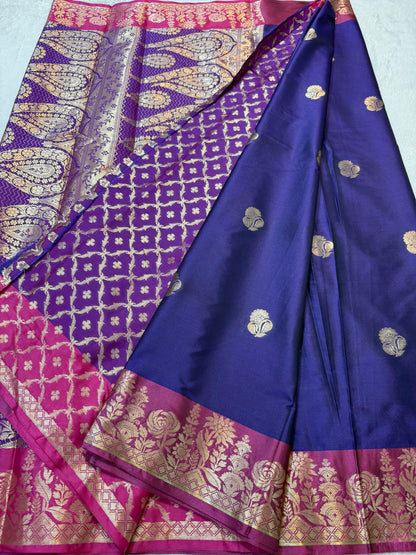 Blue Soft Silk Premium Banarasi Saree