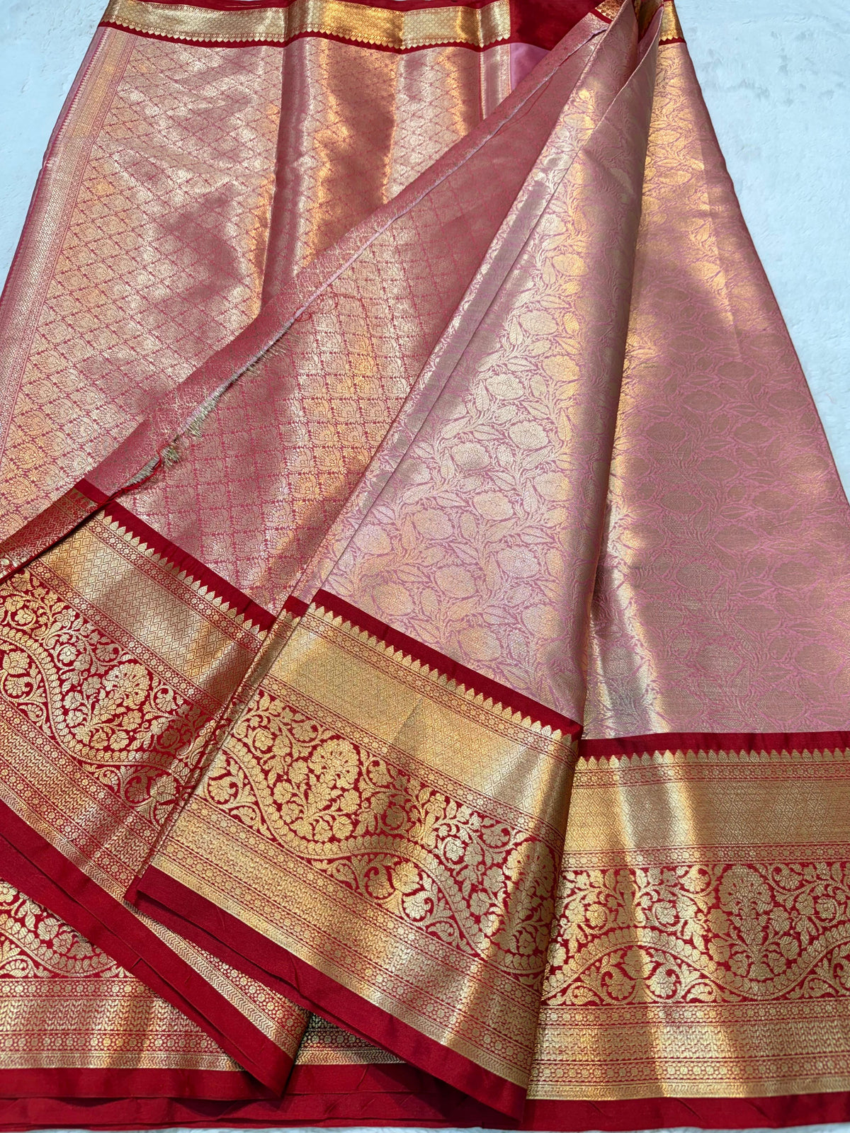 Pink Kanchi Silk Premium Banarasi Saree
