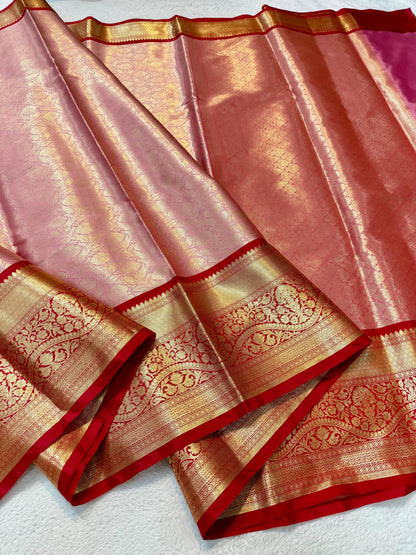 Pink Kanchi Silk Premium Banarasi Saree