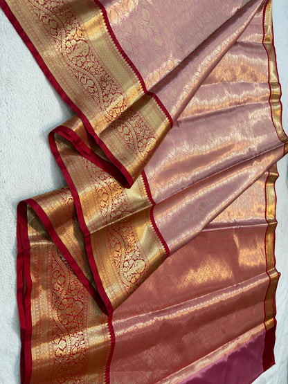 Pink Kanchi Silk Premium Banarasi Saree