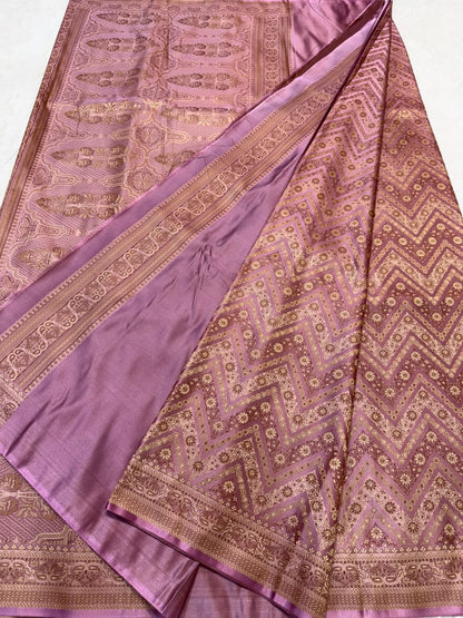 Lovender Jamewar Katan Premium Banarasi Saree