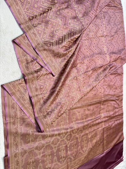 Lovender Jamewar Katan Premium Banarasi Saree