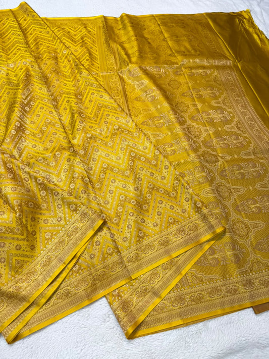 Gold Jamewar Katan Premium Banarasi Saree