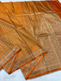 Orange Jamewar Katan Premium Banarasi Saree