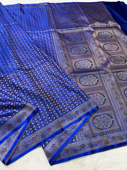 Orange Jamewar Katan Premium Banarasi Saree