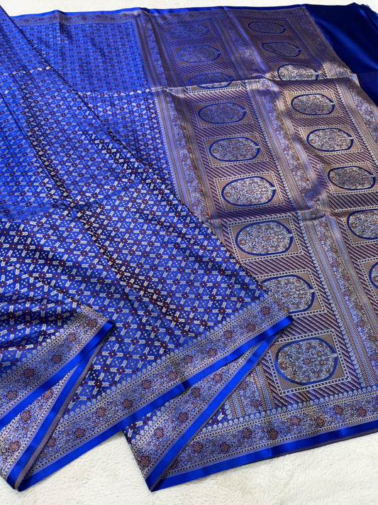 Orange Jamewar Katan Premium Banarasi Saree