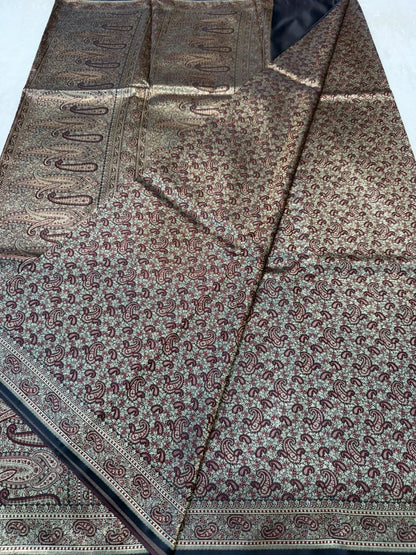Black Jamewar Katan Premium Banarasi Saree
