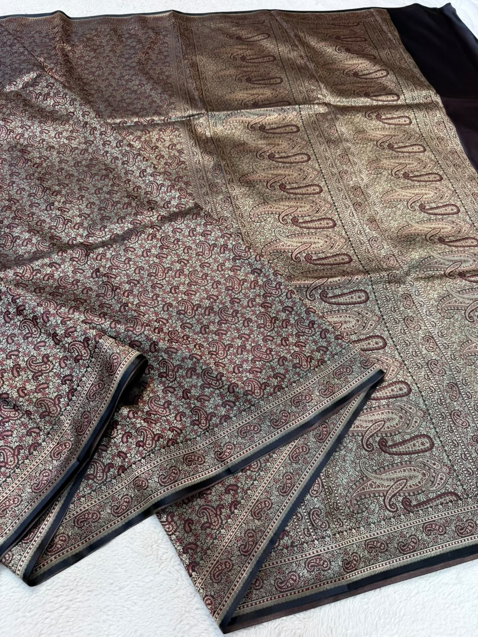 Black Jamewar Katan Premium Banarasi Saree