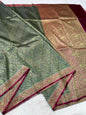 Maroon Jamewar Katan Premium Banarasi Saree