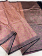 Peach Jamewar Katan Premium Banarasi Saree