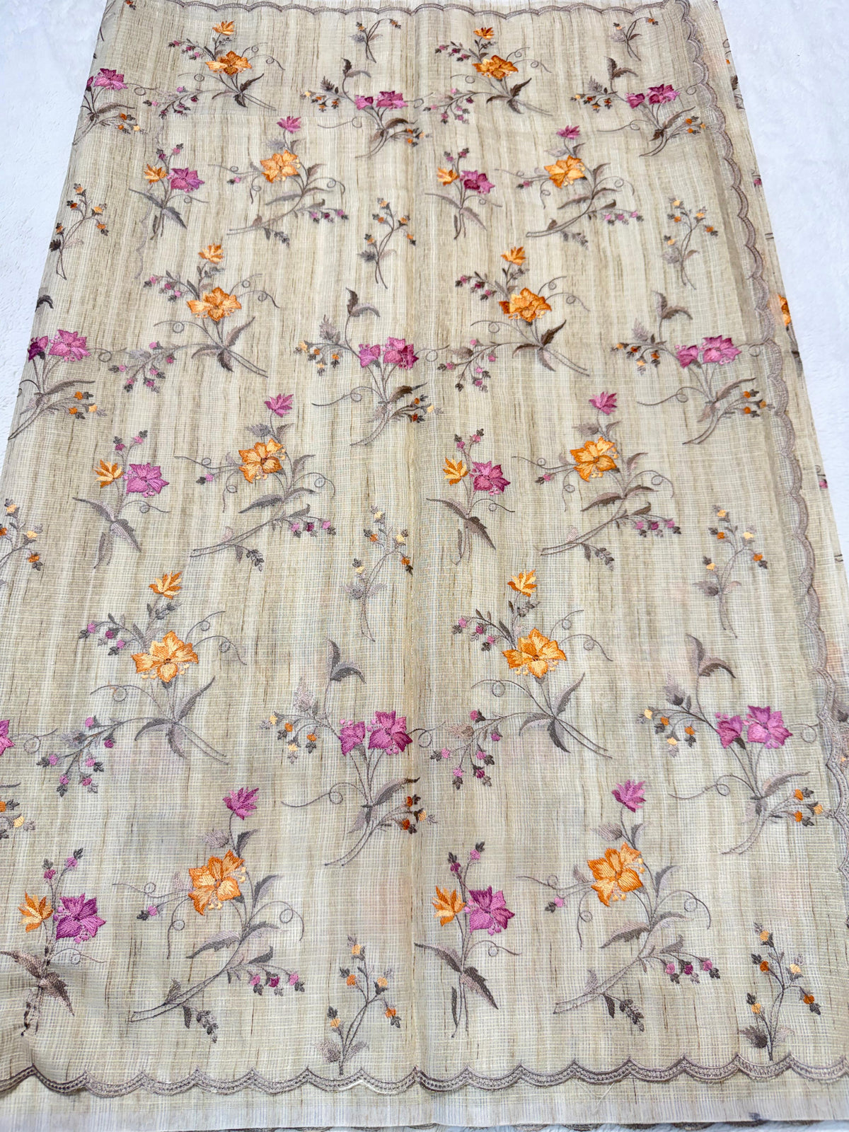 Khadi Silk Designer Cutwork Embroidery Premium Banarasi Saree