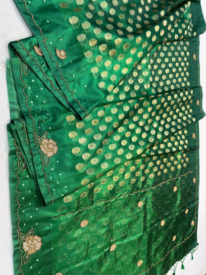 Tissue Handwork Premium Banarasi Saree