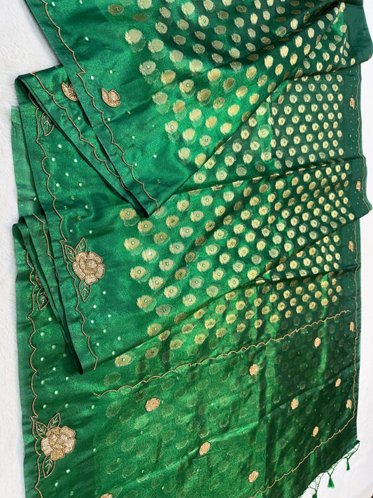 Tissue Handwork Premium Banarasi Saree
