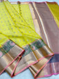 Gold Cotton Kota Paithani Border Premium Banarasi Saree