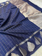 Navy Blue  Raw Mango Premium Banarasi Saree