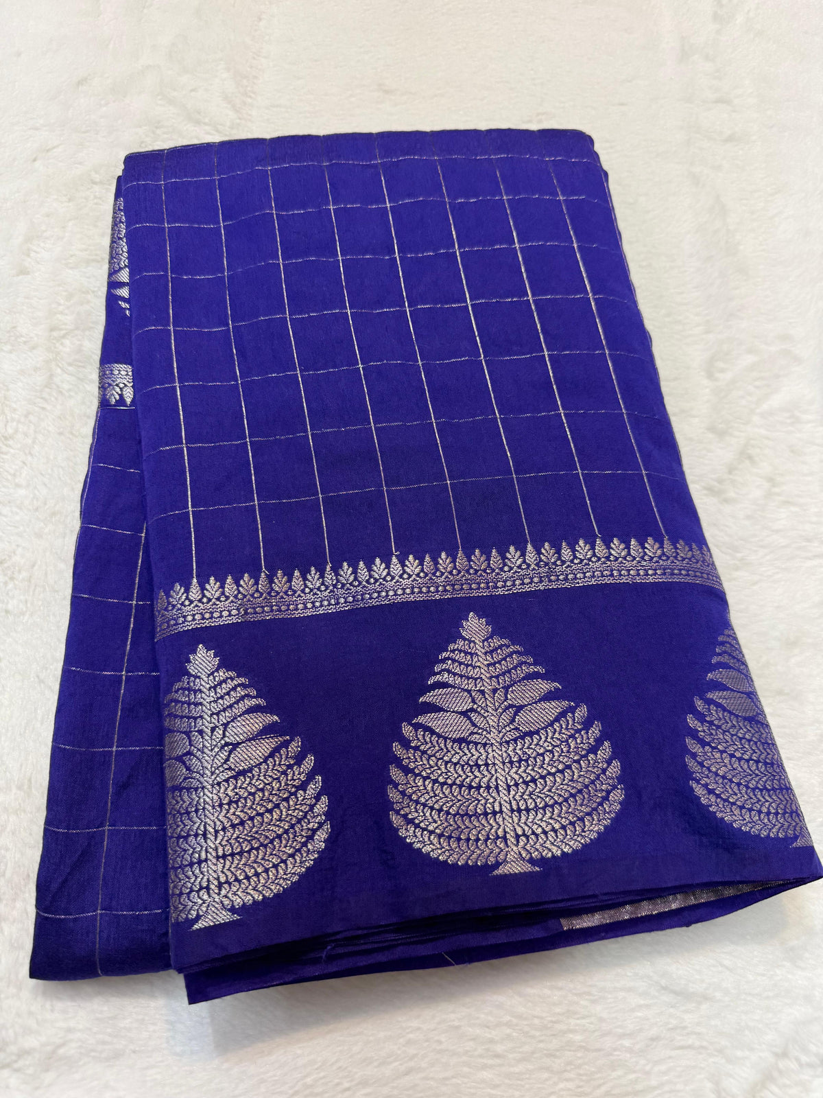 Royal Blue  Raw Mango Premium Banarasi Saree