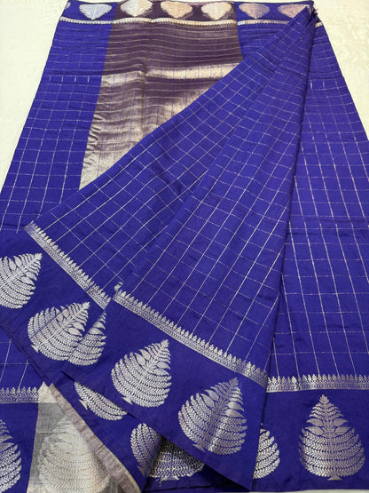Royal Blue  Raw Mango Premium Banarasi Saree