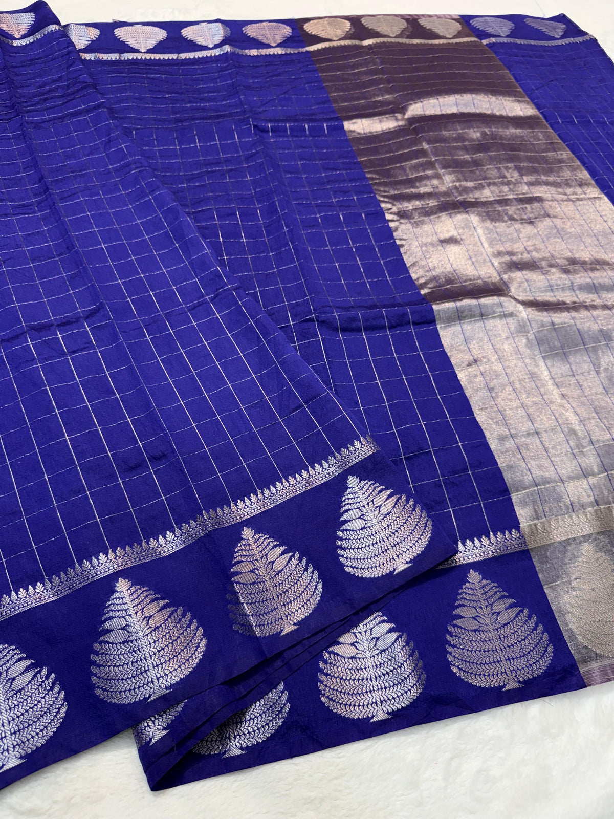 Royal Blue  Raw Mango Premium Banarasi Saree
