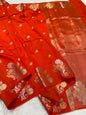 Orange Raw Mango Premium Banarasi Saree