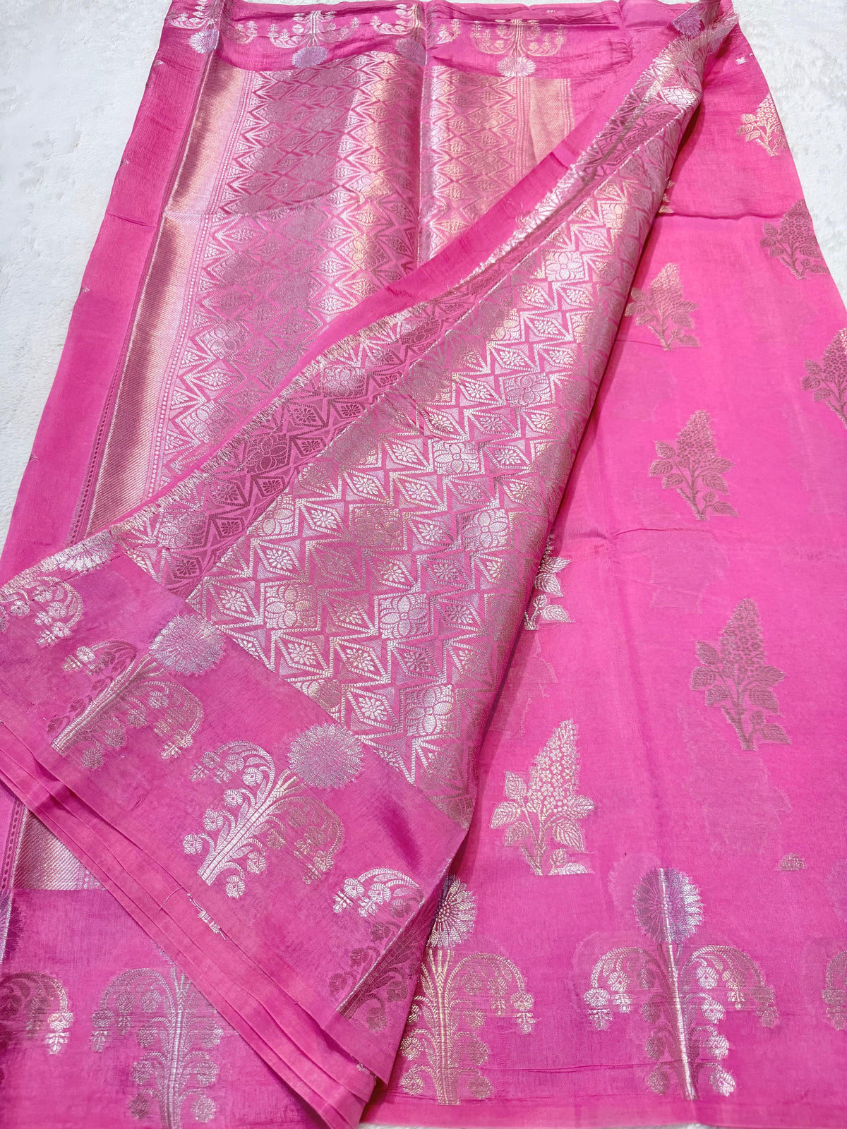 Pink Raw Mango Premium Banarasi Saree