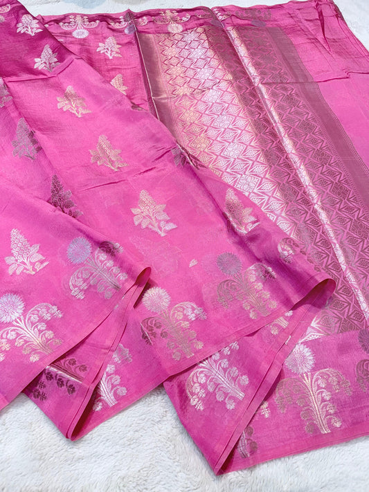 Pink Raw Mango Premium Banarasi Saree