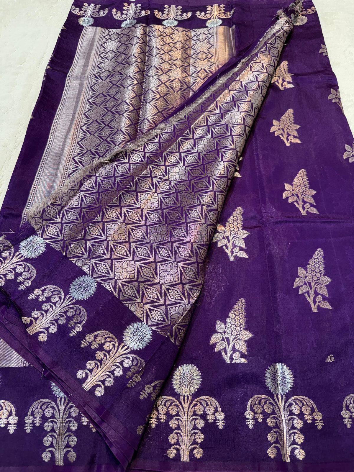 Blue Raw Mango Premium Banarasi Saree