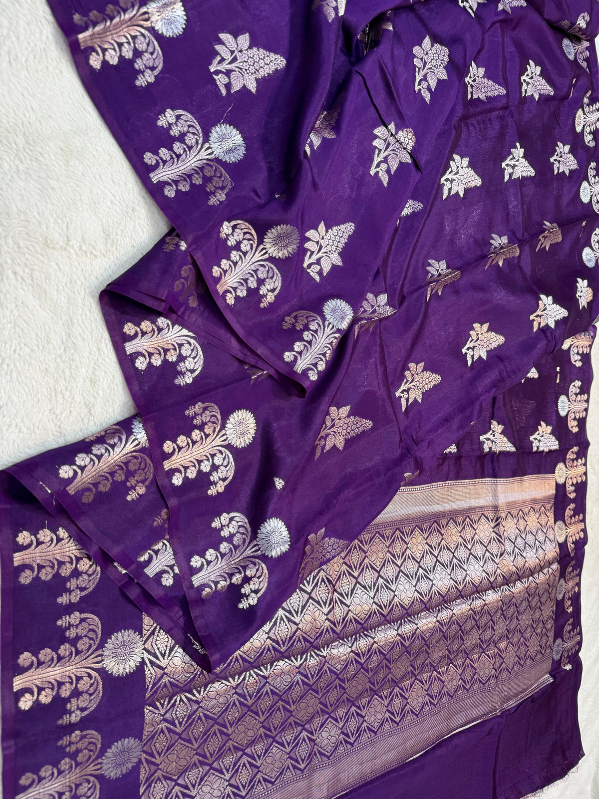 Blue Raw Mango Premium Banarasi Saree