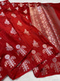 Red Raw Mango Premium Banarasi Saree