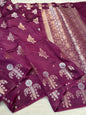 Magenta Raw Mango Premium Banarasi Saree