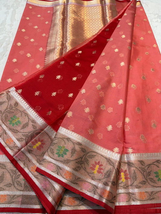 Cotton Kota Paithani Border Premium Banarasi Saree