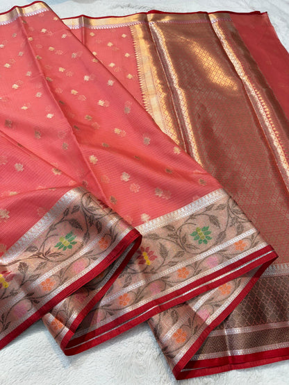 Cotton Kota Paithani Border Premium Banarasi Saree