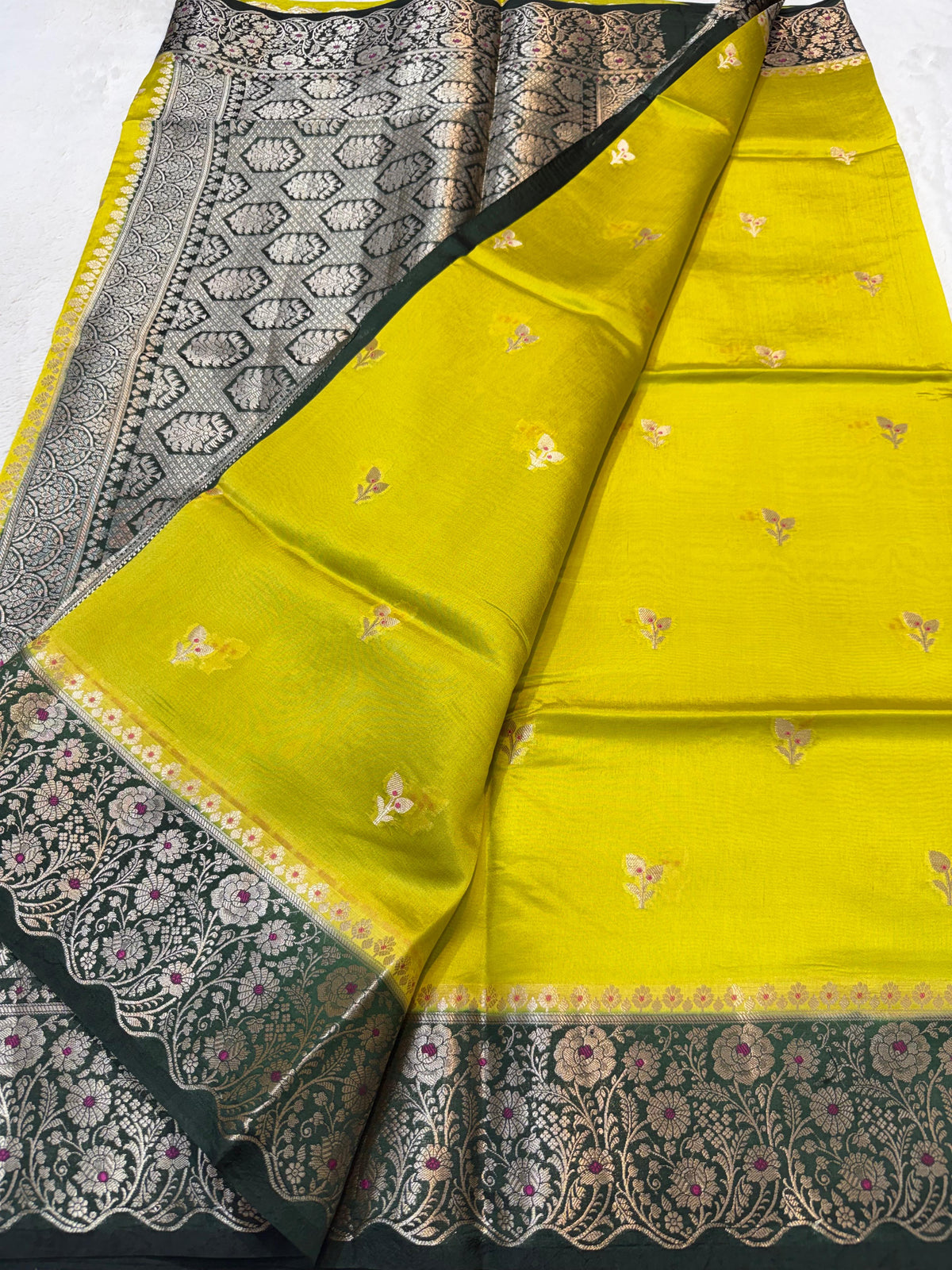 Pure Mango Silk Premium Banarasi Saree