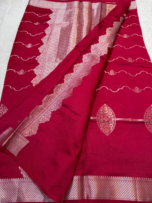 Maharani Pure Mango Silk Premium Banarasi Saree