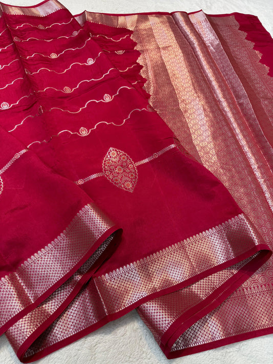 Maharani Pure Mango Silk Premium Banarasi Saree