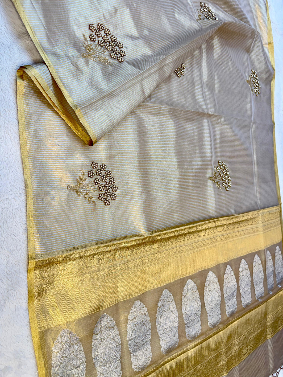 Tissue Handwork Premium Banarasi Saree
