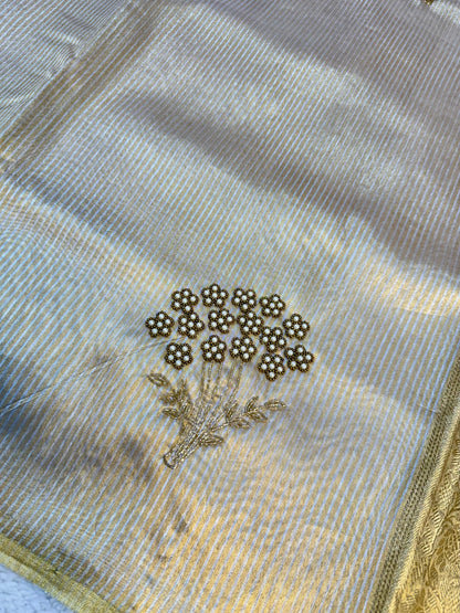 Tissue Handwork Premium Banarasi Saree