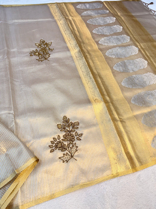Tissue Handwork Premium Banarasi Saree