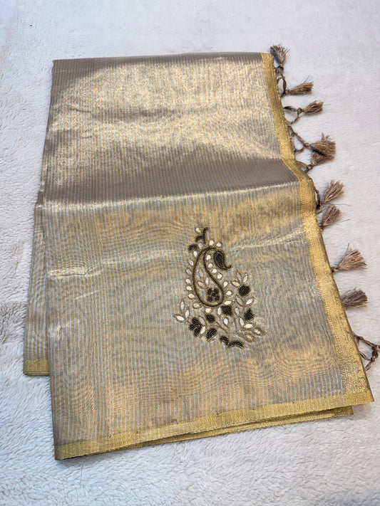 Tissue Handwork Premium Banarasi Saree