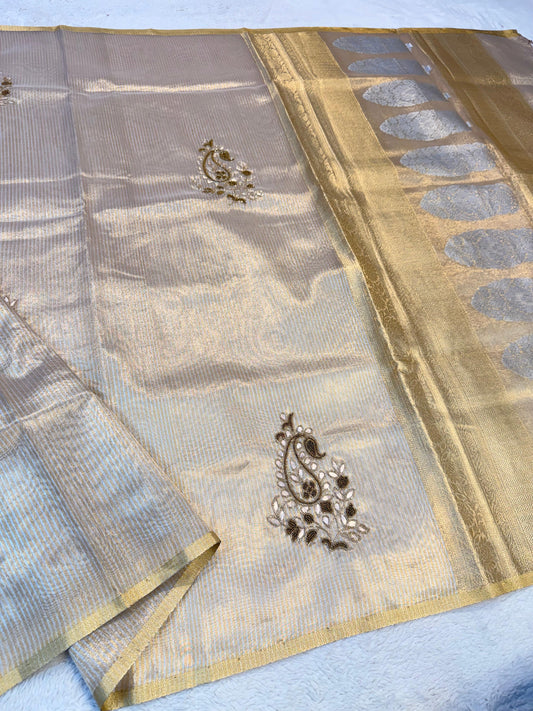 Tissue Handwork Premium Banarasi Saree