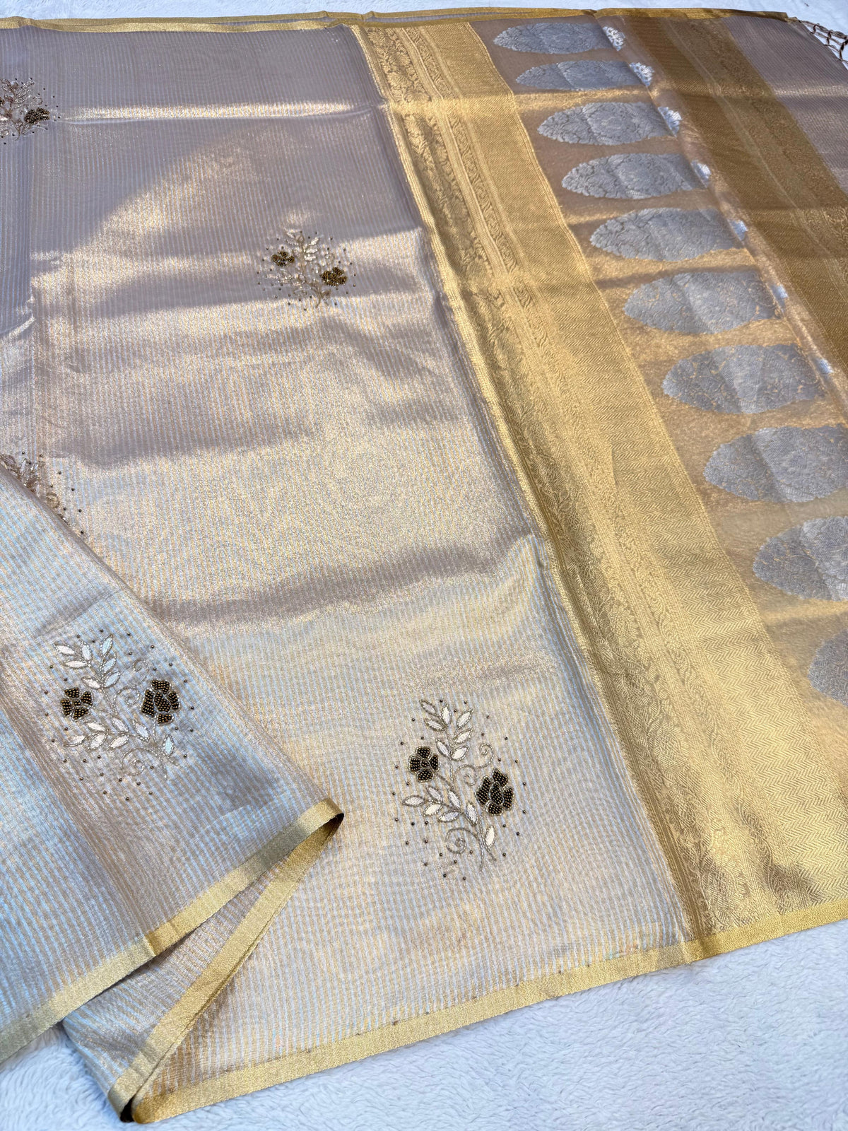 Tissue Handwork Premium Banarasi Saree