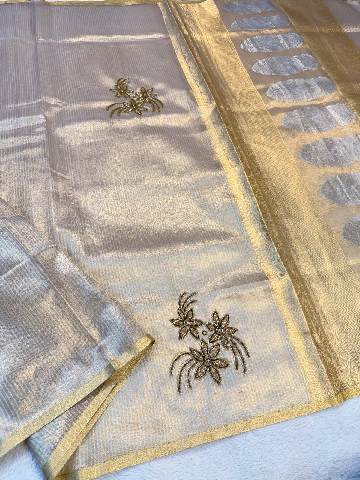 Tissue Handwork Premium Banarasi Saree