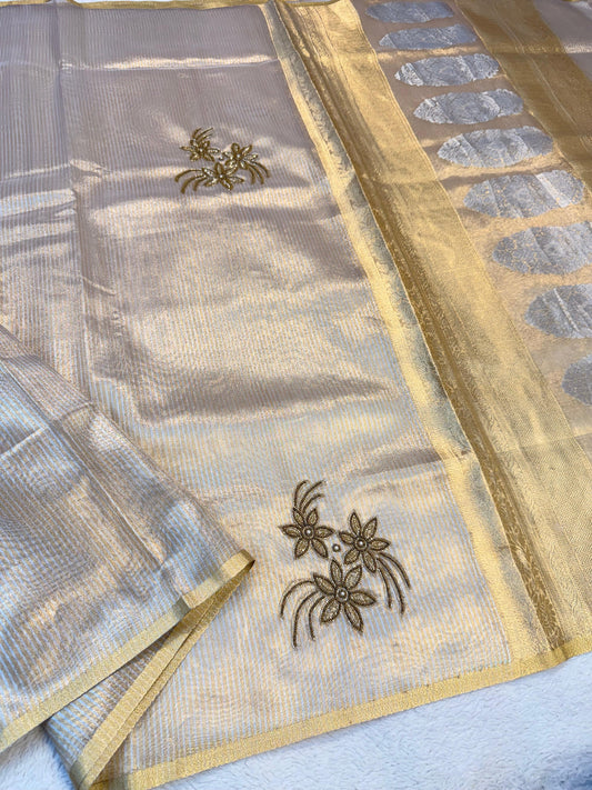 Tissue Handwork Premium Banarasi Saree