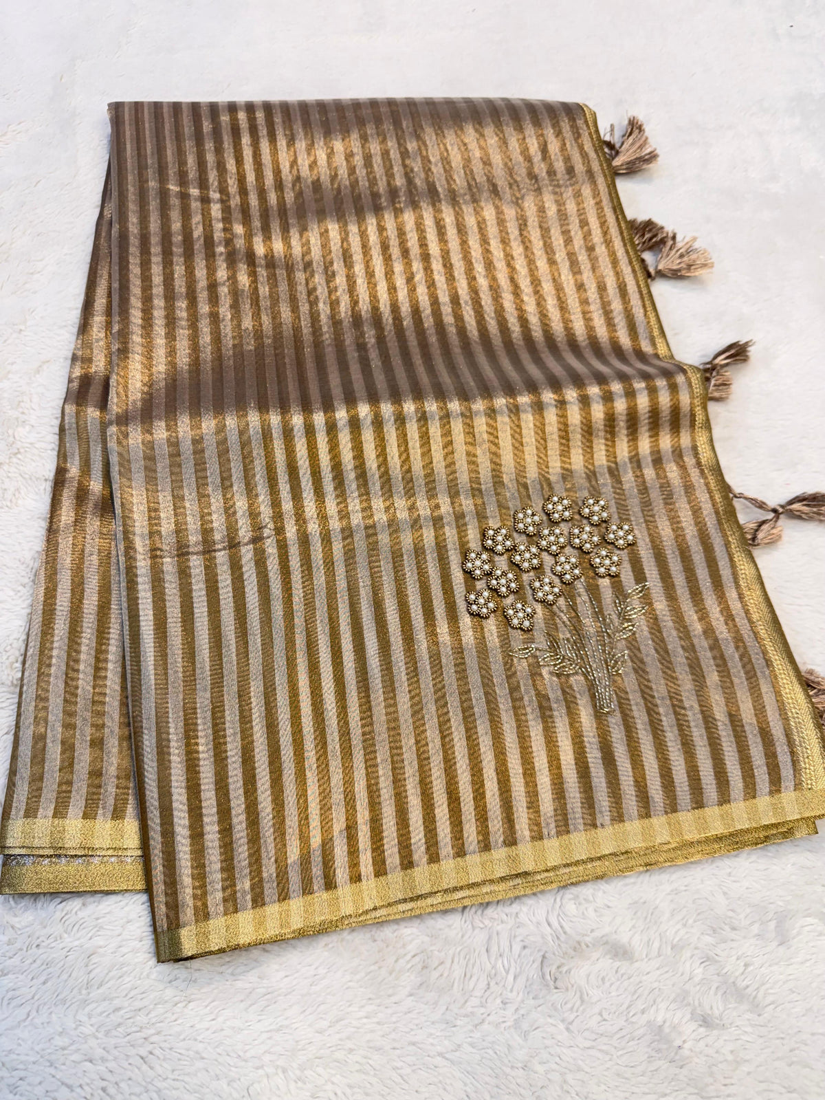 Tissue Handwork Premium Banarasi Saree
