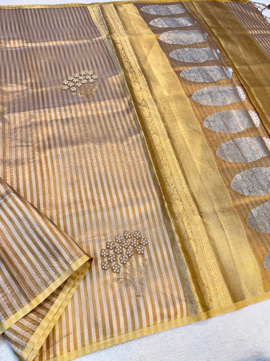 Tissue Handwork Premium Banarasi Saree