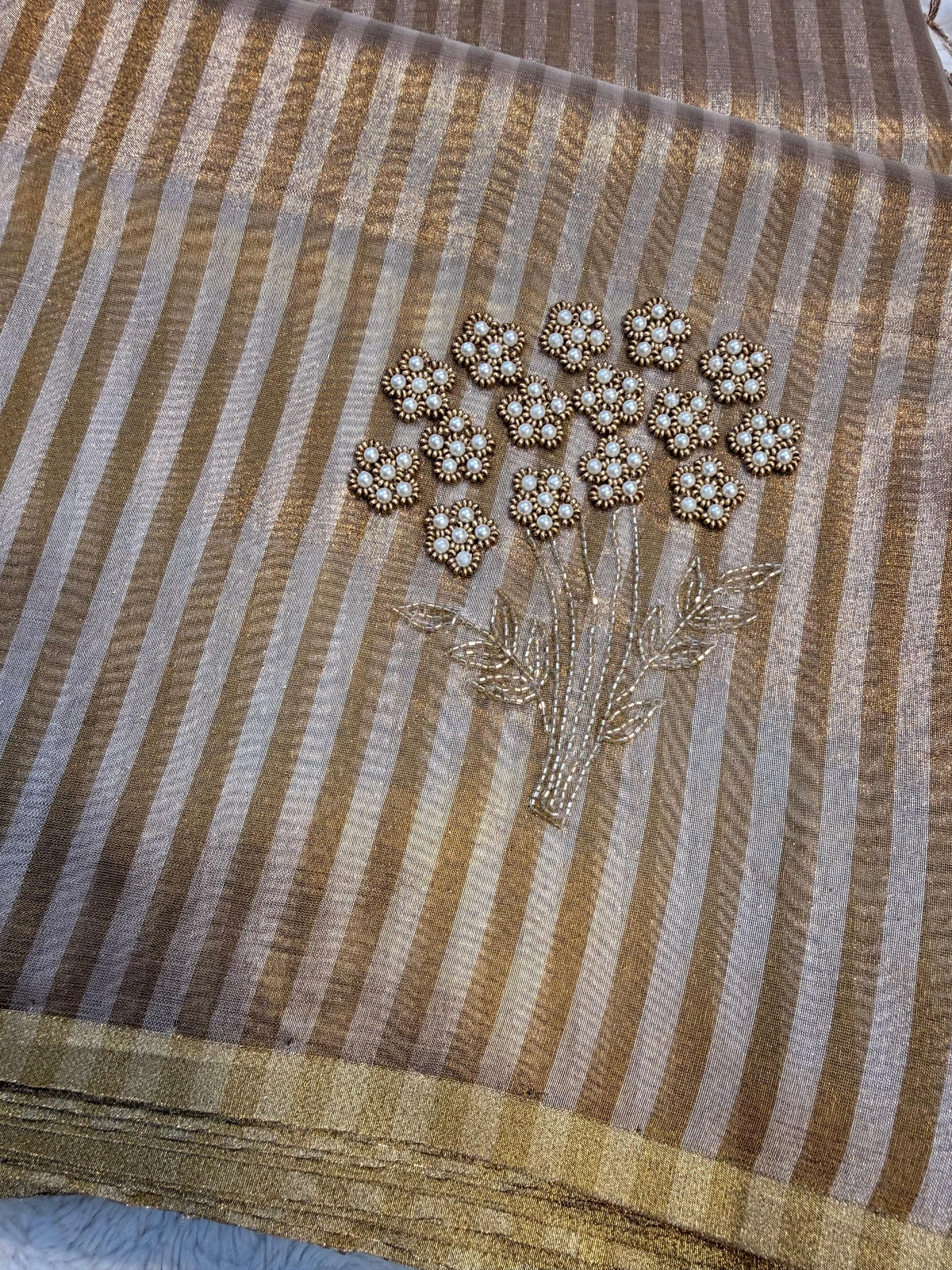 Tissue Handwork Premium Banarasi Saree
