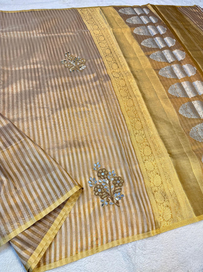 Tissue Handwork Premium Banarasi Saree