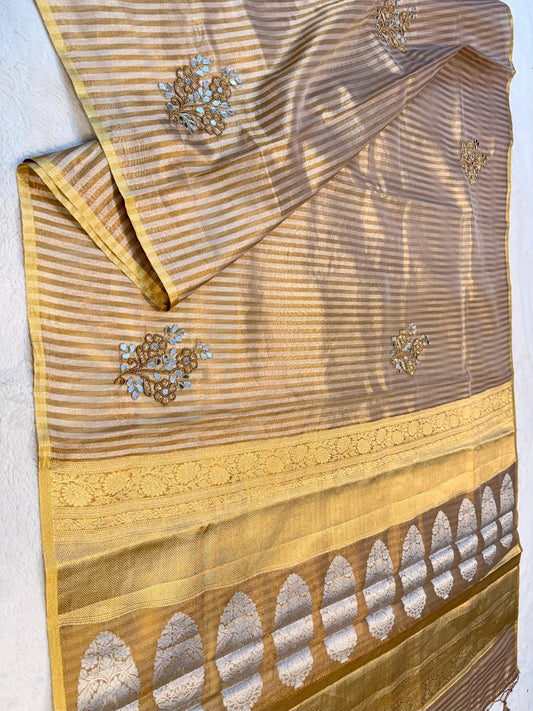 Tissue Handwork Premium Banarasi Saree