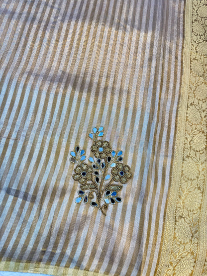 Tissue Handwork Premium Banarasi Saree