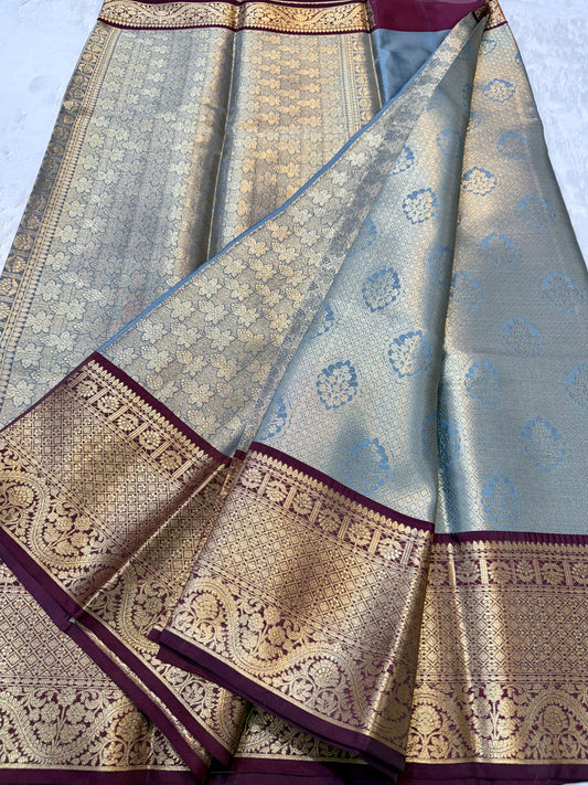 Peach Kanchi Silk Premium Banarasi Saree